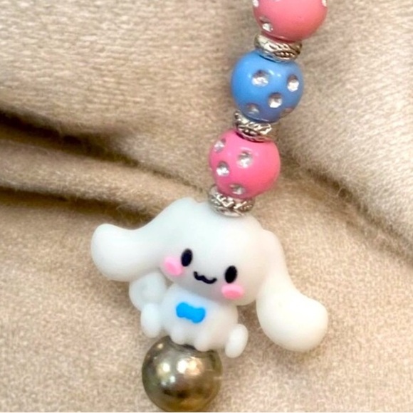 Cinnamoroll Beaded Pink & Blue Kids Bookmark hello Kitty family Sanrio - Picture 2 of 3